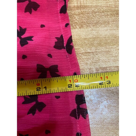 George Girls Pink with Black Bows Top Size L 10-12 - Picture 7 of 7